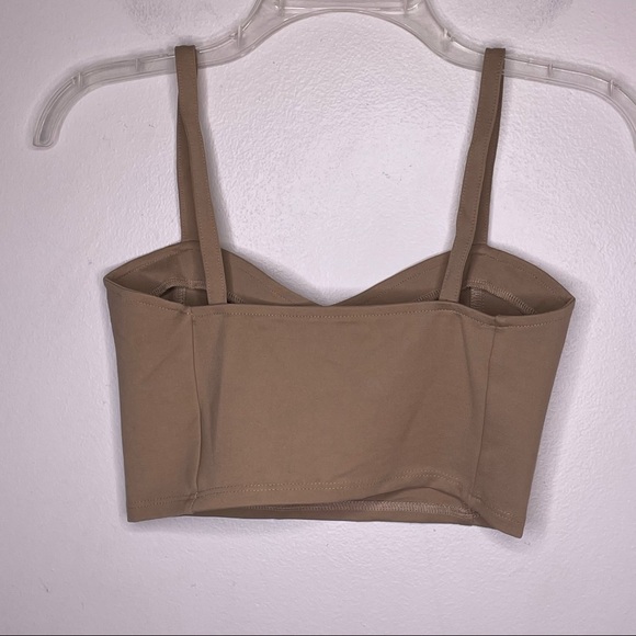 Over The Limit Bralette Neutral Summer Crop Top - Picture 6 of 9